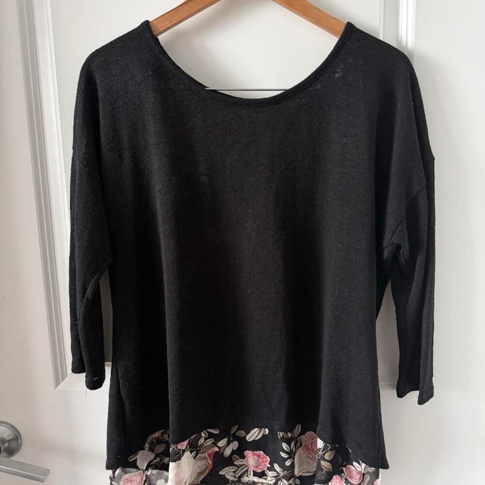 New-york-company Women's Black and Grey Blouse